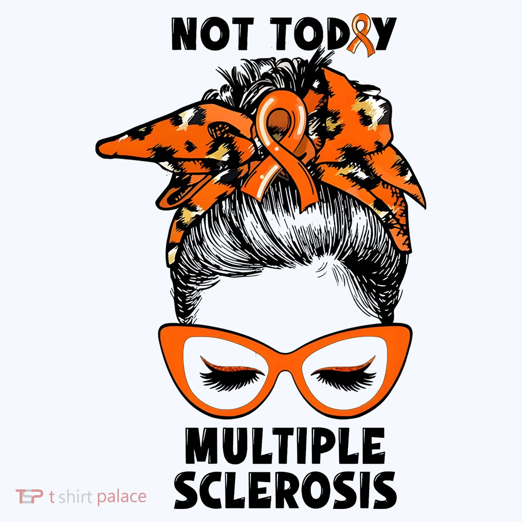 Messy Bun Hair Multiple Sclerosis Awareness Ornament