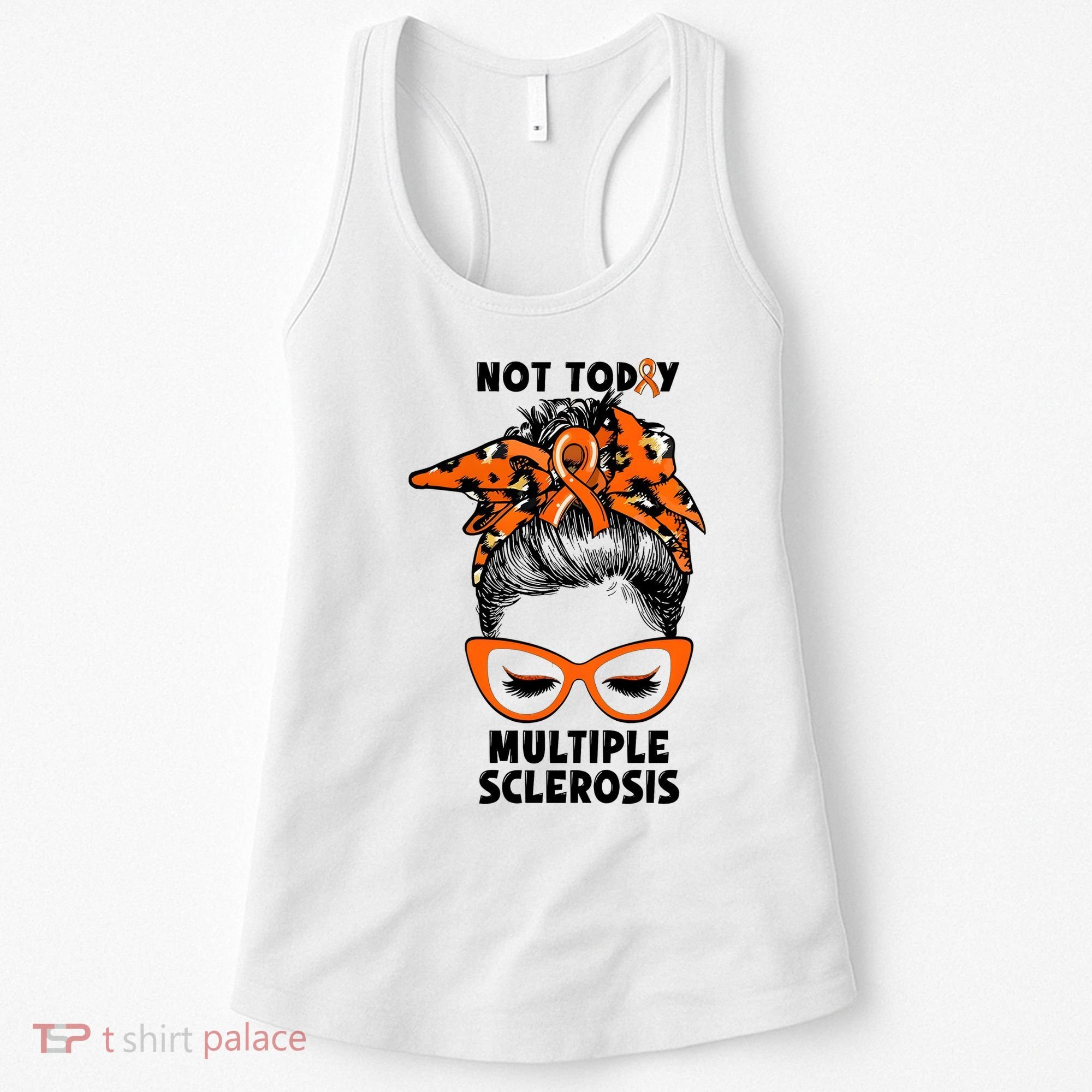 Messy Bun Hair Multiple Sclerosis Awareness Women's Tank Top