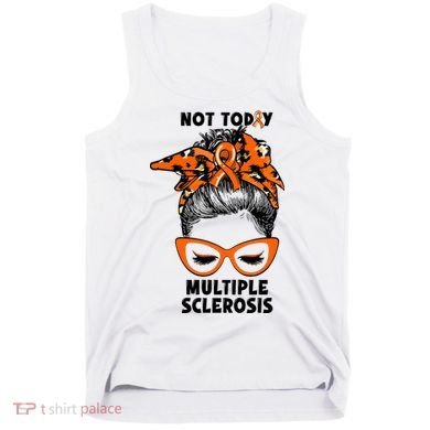 Messy Bun Hair Multiple Sclerosis Awareness Tank Top