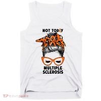 Messy Bun Hair Multiple Sclerosis Awareness Tank Top thumb 0
