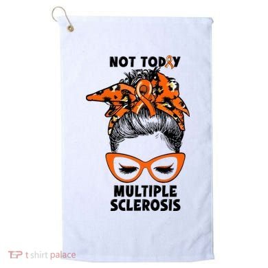 Messy Bun Hair Multiple Sclerosis Awareness Golf Towel