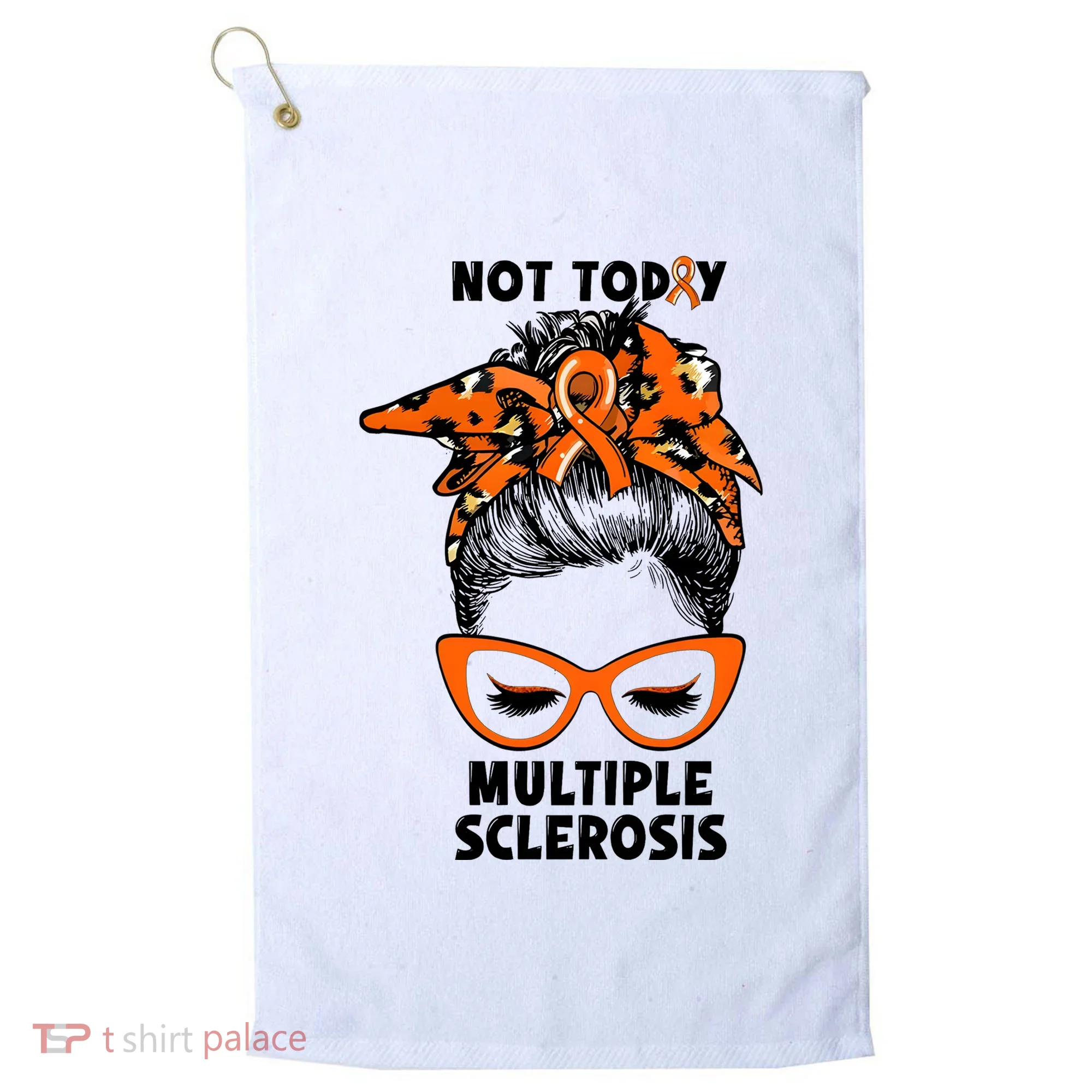 Messy Bun Hair Multiple Sclerosis Awareness Golf Towel