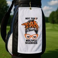 Messy Bun Hair Multiple Sclerosis Awareness Golf Towel thumb 2