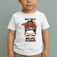 Messy Bun Hair Multiple Sclerosis Awareness Toddler T-Shirt thumb 2