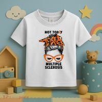 Messy Bun Hair Multiple Sclerosis Awareness Toddler T-Shirt thumb 3