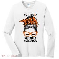 Messy Bun Hair Multiple Sclerosis Awareness Women's Long Sleeve Shirt thumb 0