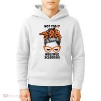 Messy Bun Hair Multiple Sclerosis Awareness Kids Hoodie thumb 4