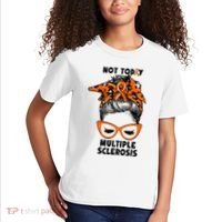 Messy Bun Hair Multiple Sclerosis Awareness Kids T-Shirt thumb 2
