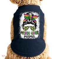 Messy Bun Hair Glasses New Orleans Carnival Mardi Gras Mama Doggie Tank thumb 0