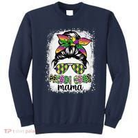 Messy Bun Hair Glasses New Orleans Carnival Mardi Gras Mama Sweatshirt thumb 0