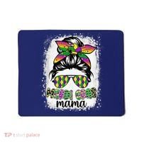 Messy Bun Hair Glasses New Orleans Carnival Mardi Gras Mama Mousepad thumb 0