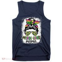 Messy Bun Hair Glasses New Orleans Carnival Mardi Gras Mama Tank Top thumb 0