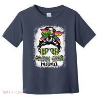 Messy Bun Hair Glasses New Orleans Carnival Mardi Gras Mama Toddler T-Shirt thumb 0