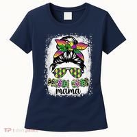 Messy Bun Hair Glasses New Orleans Carnival Mardi Gras Mama Women's T-Shirt thumb 0