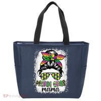 Messy Bun Hair Glasses New Orleans Carnival Mardi Gras Mama Tote Bag thumb 0