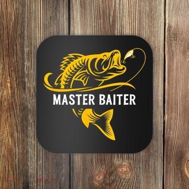 Master Baiter Hoocker Funny Fishing Gift Coaster
