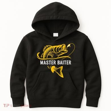 Master Baiter Hoocker Funny Fishing Gift Kids Hoodie