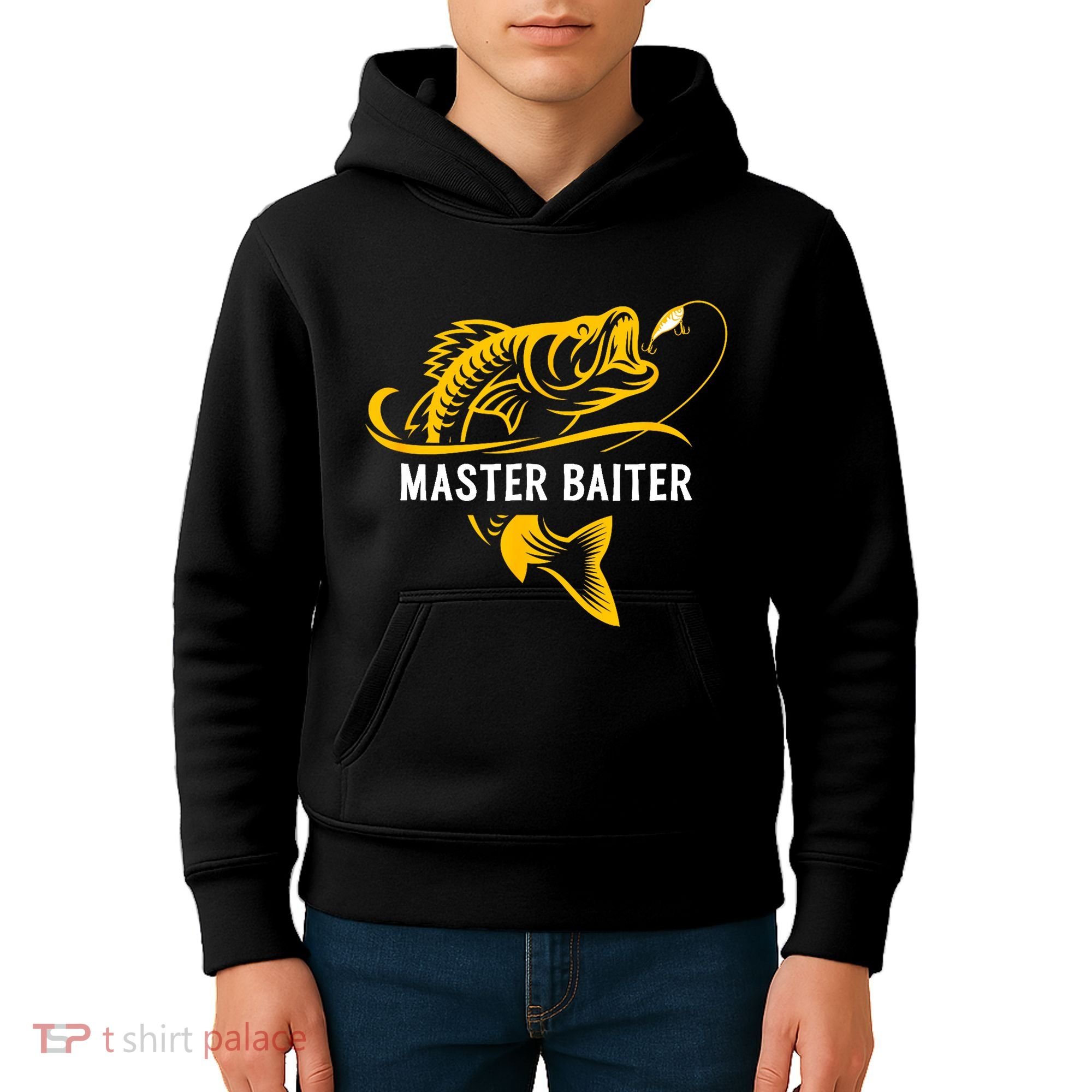 Master Baiter Hoocker Funny Fishing Gift Kids Hoodie