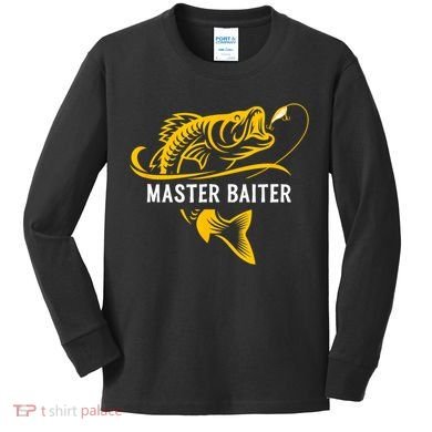 Master Baiter Hoocker Funny Fishing Gift Kids Long Sleeve Shirt