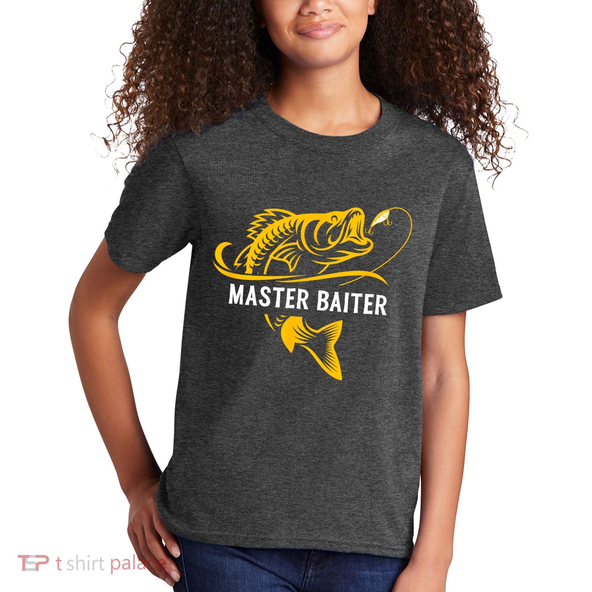 Master Baiter Hoocker Funny Fishing Gift Kids T-Shirt
