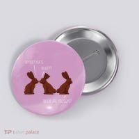 My Butt Hurts Funny Easter Chocolate Bunny Meme Joke Gift Button thumb 0