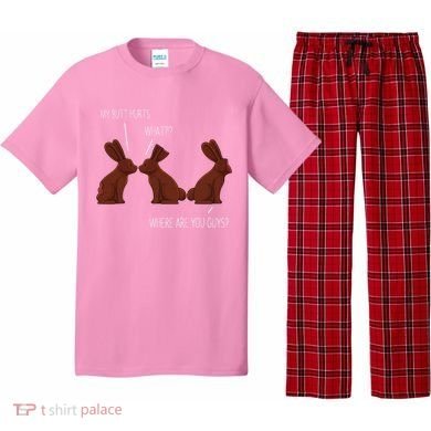 My Butt Hurts Funny Easter Chocolate Bunny Meme Joke Gift Pajama Set