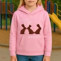 My Butt Hurts Funny Easter Chocolate Bunny Meme Joke Gift Kids Hoodie thumb 3