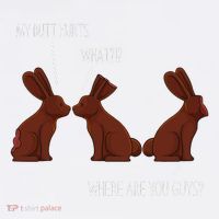 My Butt Hurts Funny Easter Chocolate Bunny Meme Joke Gift Women's Hoodie thumb 2