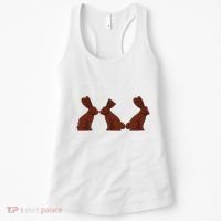 My Butt Hurts Funny Easter Chocolate Bunny Meme Joke Gift Women's Tank Top thumb 0