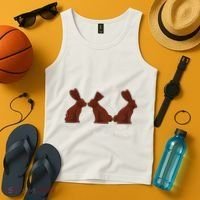 My Butt Hurts Funny Easter Chocolate Bunny Meme Joke Gift Tank Top thumb 4
