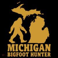 Michigan Bigfoot Hunter Ornament thumb 1
