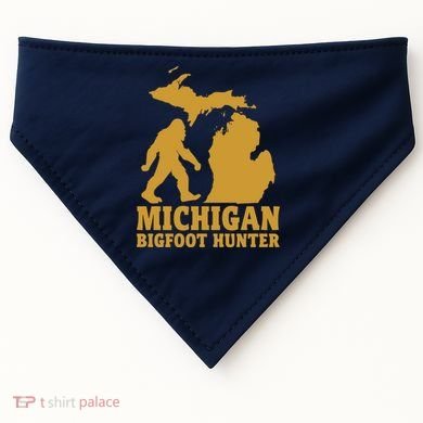 Michigan Bigfoot Hunter USA-Made Doggie Bandana