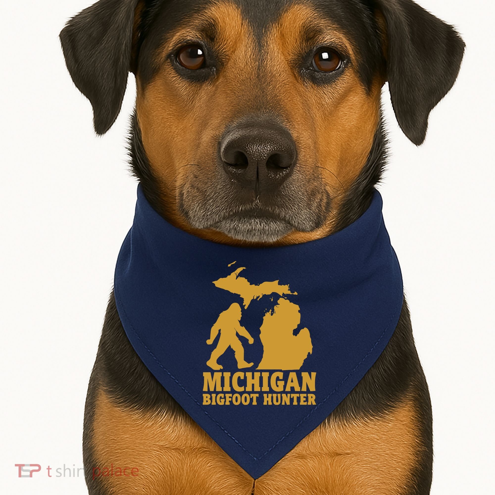 Michigan Bigfoot Hunter USA-Made Doggie Bandana