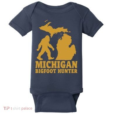Michigan Bigfoot Hunter Baby Bodysuit