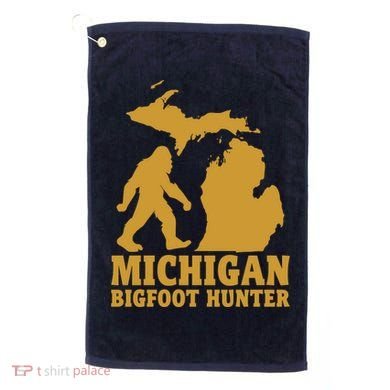 Michigan Bigfoot Hunter Golf Towel