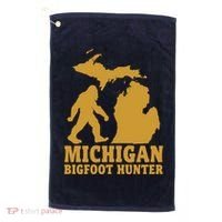 Michigan Bigfoot Hunter Golf Towel thumb 0
