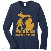 Michigan Bigfoot Hunter Women's Long Sleeve Shirt thumb 0