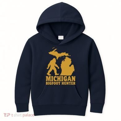 Michigan Bigfoot Hunter Kids Hoodie