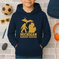 Michigan Bigfoot Hunter Kids Hoodie thumb 2