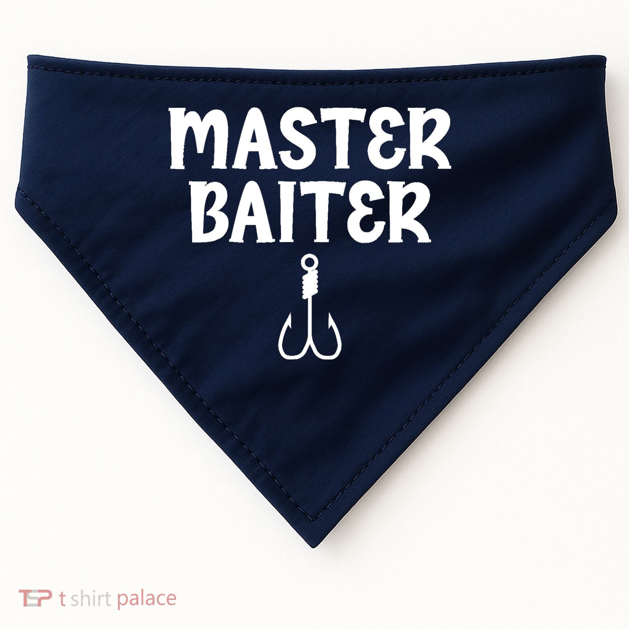 Master Baiter Humor Joke Tee for Fishing Lovers USA-Made Doggie Bandana