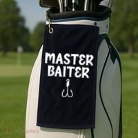 Master Baiter Humor Joke Tee for Fishing Lovers Golf Towel thumb 2