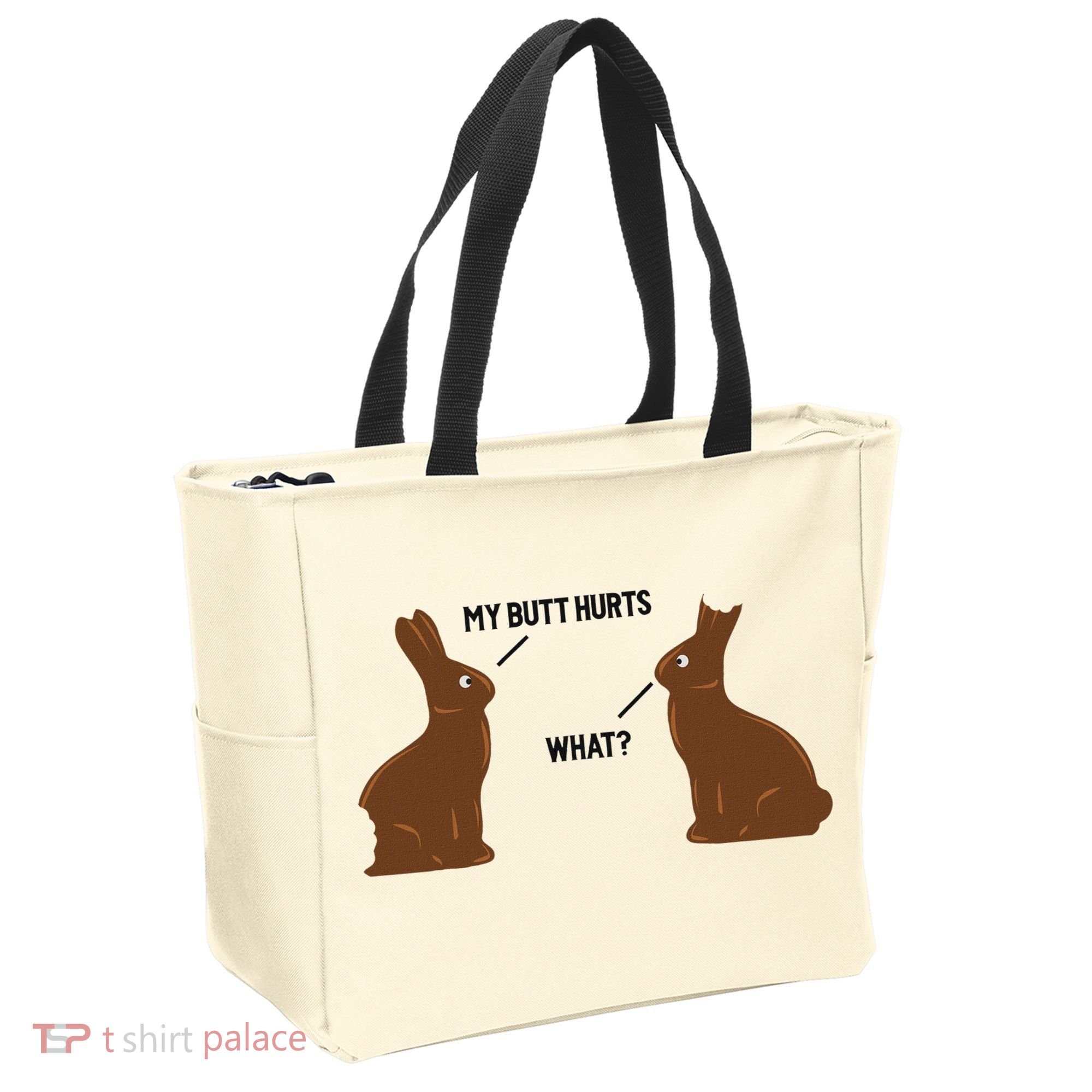 My Butt Hurts What Funny Easter Bunny Tote Bag