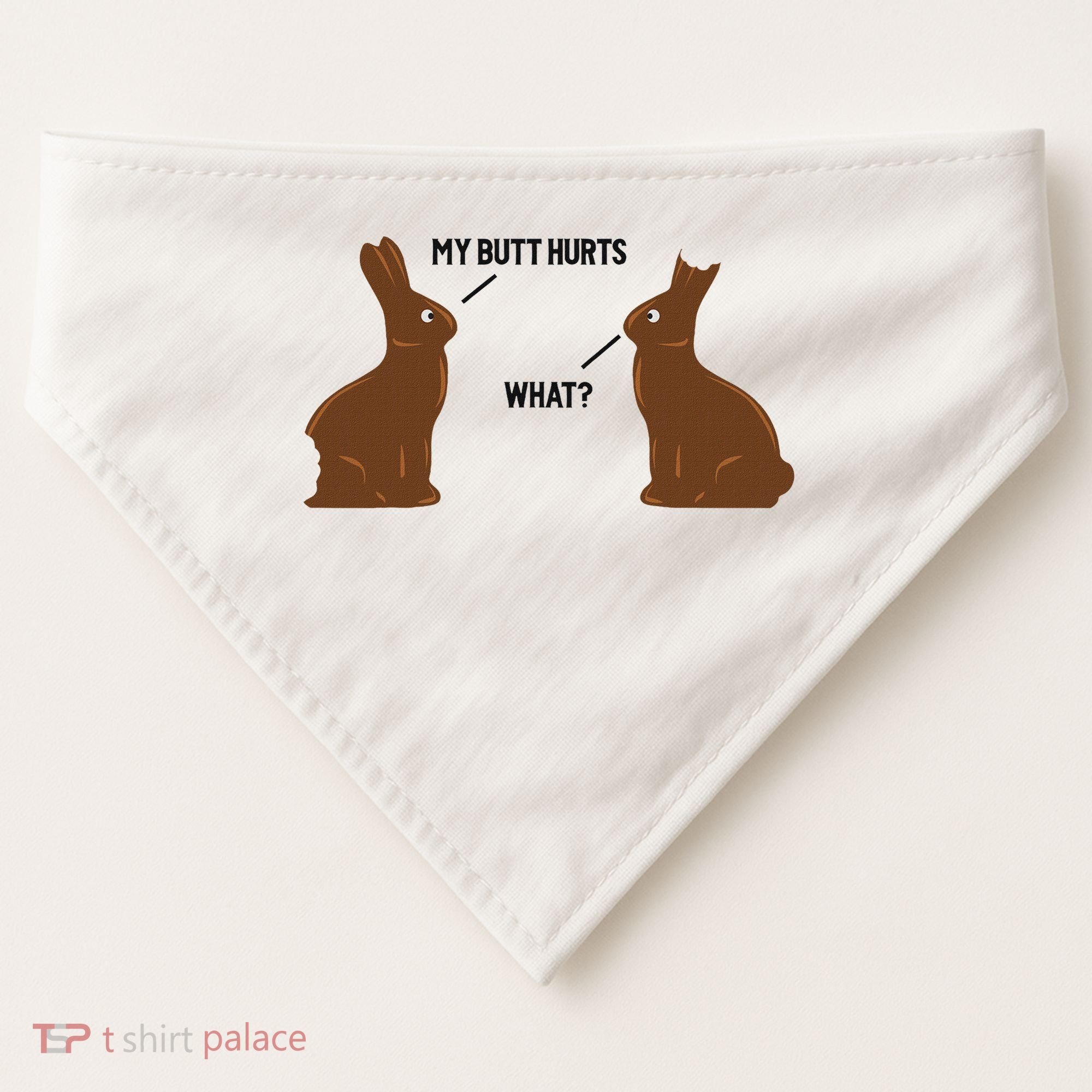 My Butt Hurts What Funny Easter Bunny USA-Made Doggie Bandana
