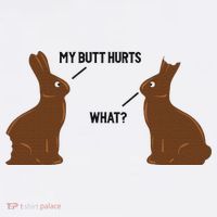 My Butt Hurts What Funny Easter Bunny USA-Made Doggie Bandana thumb 2