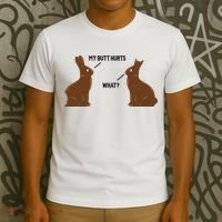 My Butt Hurts What Funny Easter Bunny T-Shirt thumb 3