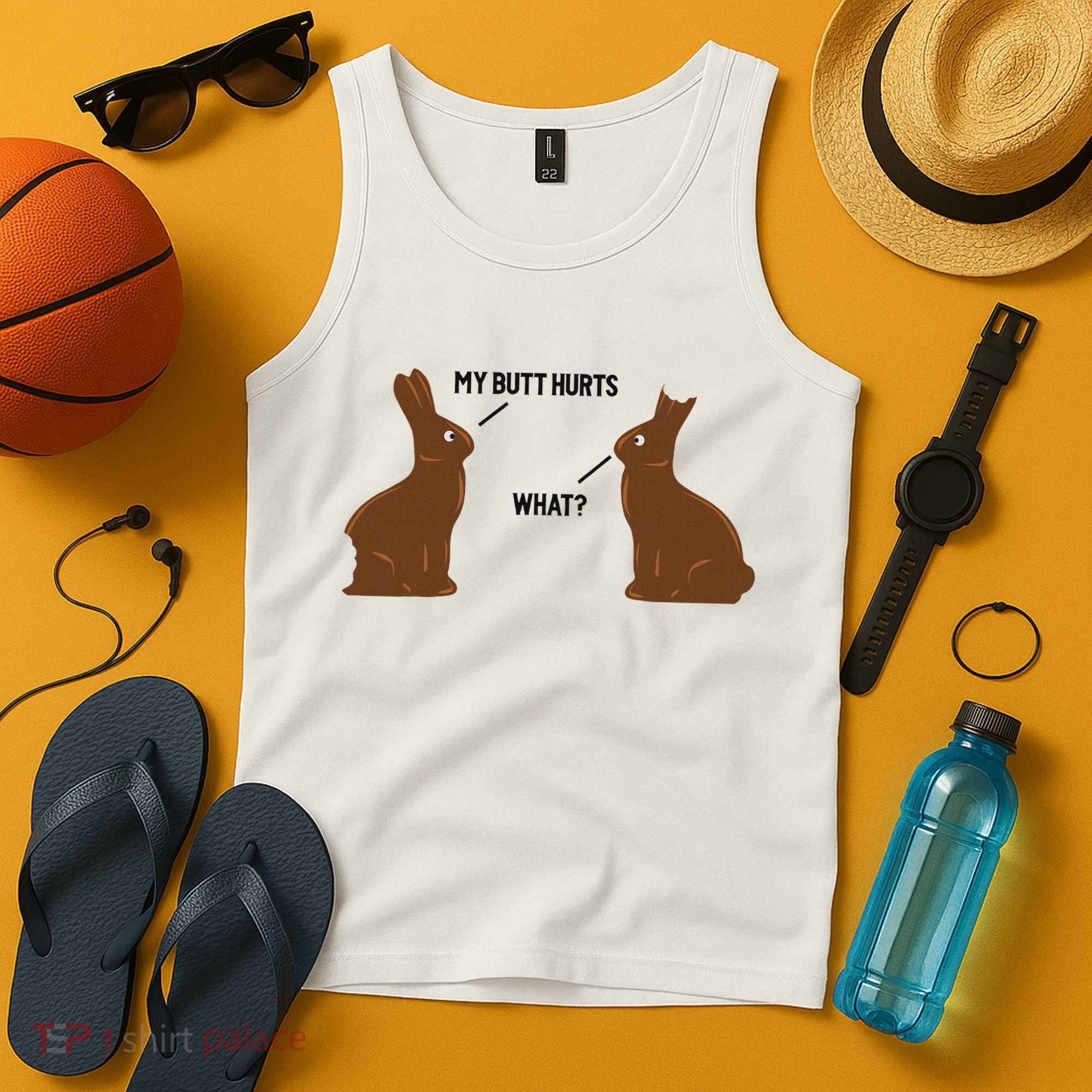 My Butt Hurts What Funny Easter Bunny Tank Top