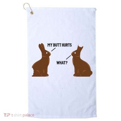 My Butt Hurts What Funny Easter Bunny Golf Towel