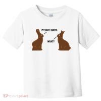 My Butt Hurts What Funny Easter Bunny Toddler T-Shirt thumb 0
