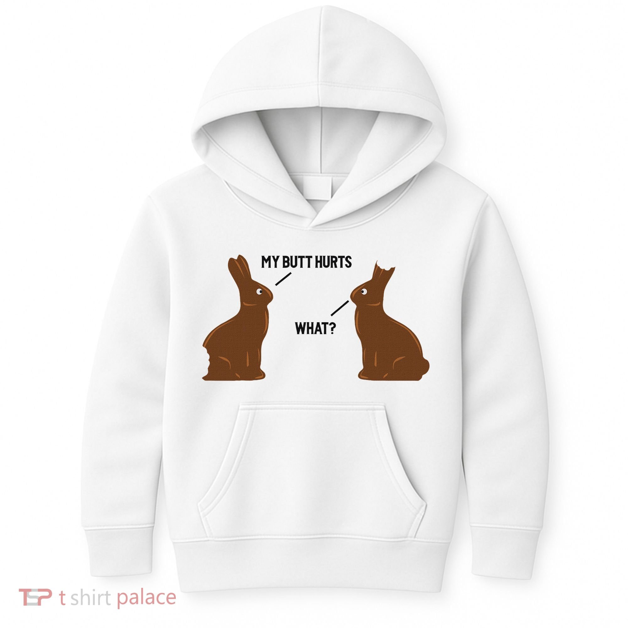 My Butt Hurts What Funny Easter Bunny Kids Hoodie