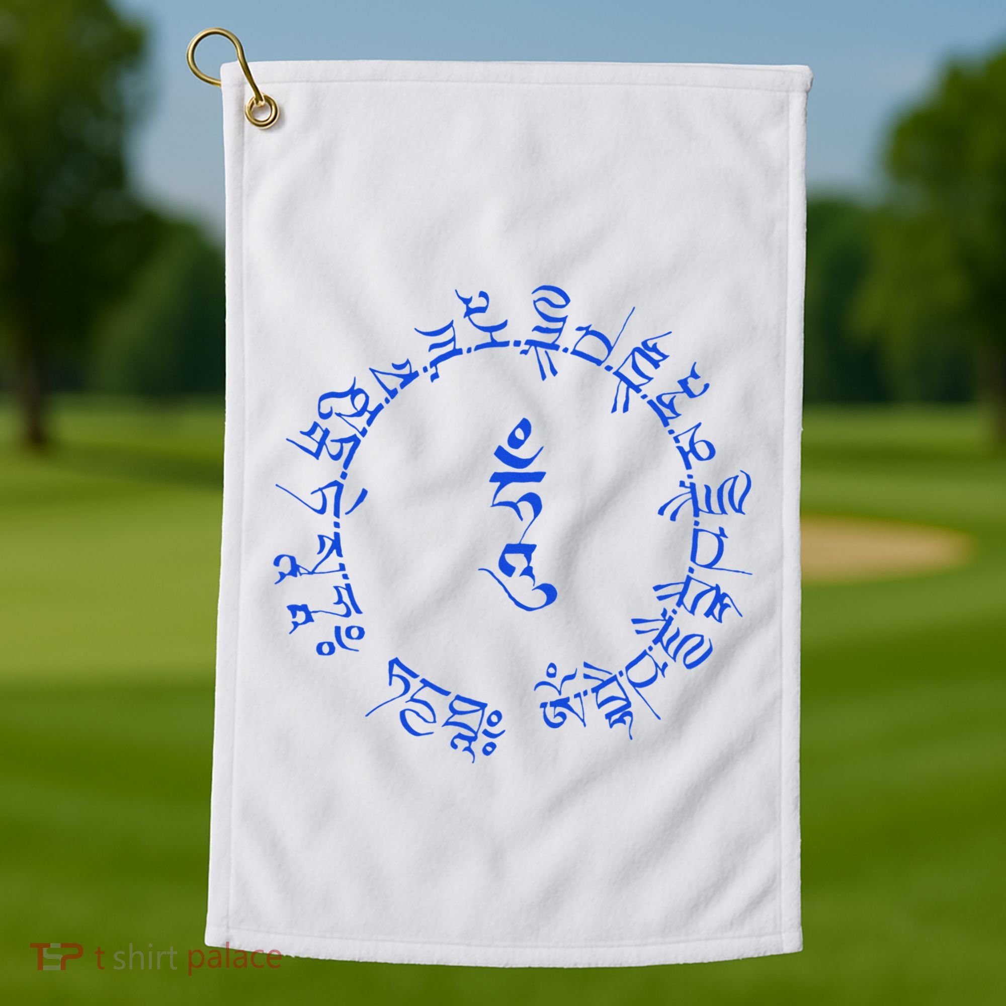 Medicine Buddha Healing Mantra Tibetan Buddhist Yoga Golf Towel
